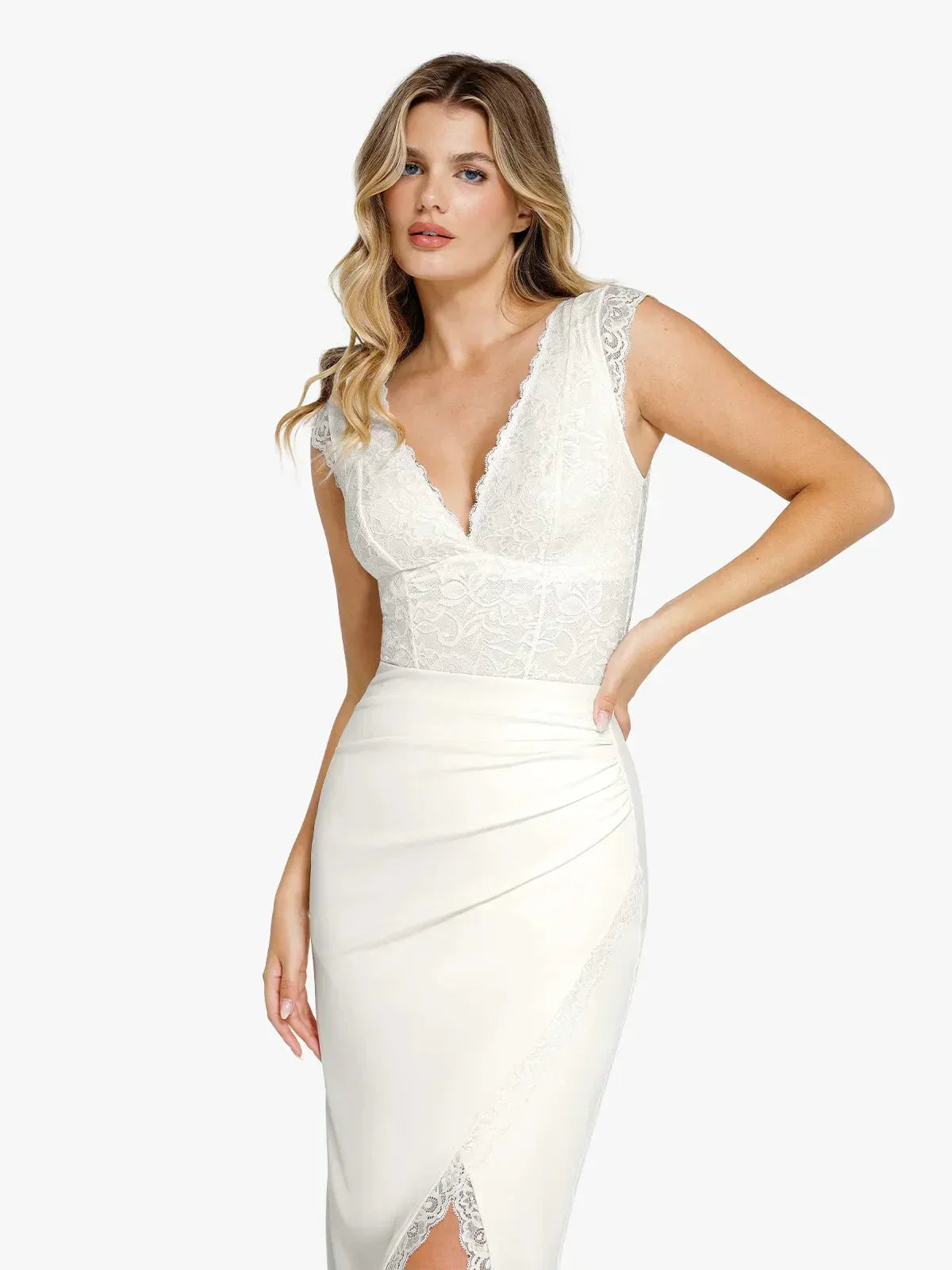 【🔥Hot Sale🔥】Shapewear Sculpting Lace Bodysuit or Midi Skirt or Shrug