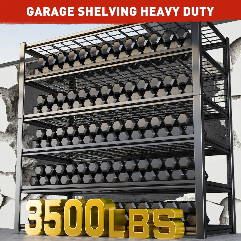 【🔥Factory Direct Clearout Sale🔥】7 Tiers Industrial Shelving 3500LBS Heavy Duty Garage Shelving 48"W Adjustable Storage Racks for Basement Warehouse Garage