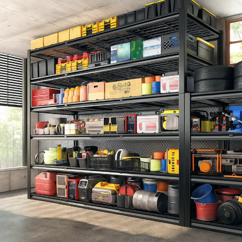 【🔥Factory Direct Clearout Sale🔥】2 PCS 84"H Garage Shelving 3000LBS Industrial Shelving Units 6-tierAdjustable Storage Shelves for Basement, Garage, Warehouse