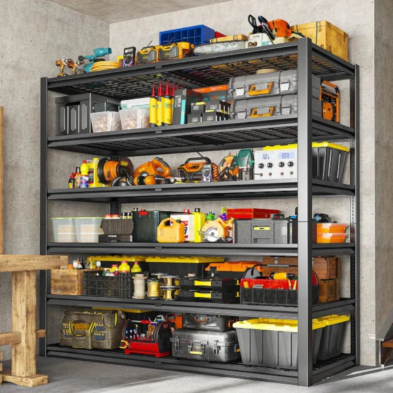 【🔥Factory Direct Clearout Sale🔥】55.2"W 3500LBS Industrial Shelving 6-Tier Adjustable Heavy Duty Shelves for Garage Basement Warehouse