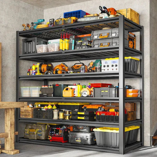【🔥Factory Direct Clearout Sale🔥】55.2"W 3500LBS Industrial Shelving 6-Tier Adjustable Heavy Duty Shelves for Garage Basement Warehouse