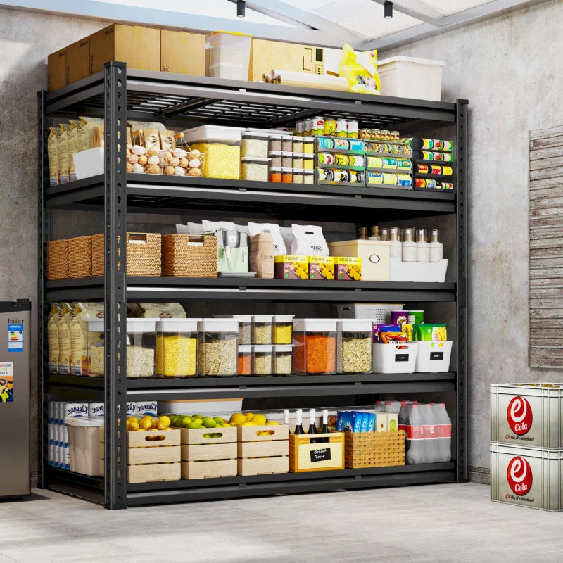 【🔥Factory Direct Clearout Sale🔥】Garage Shelving 48"W x 72"H  5-Tier Storage Shelves 3000 LBS  Heavy Duty Shelving Adjustable for Garage, Basement, Warehouse
