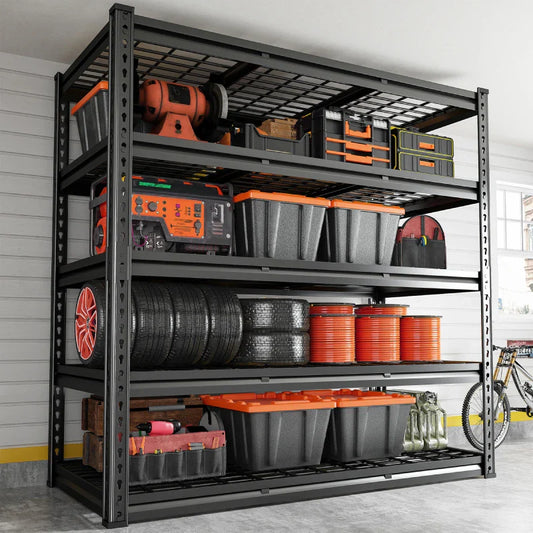【🔥Factory Direct Clearout Sale🔥】Garage Shelving 48"W x 72"H  5-Tier Storage Shelves 3000 LBS  Heavy Duty Shelving Adjustable for Garage, Basement, Warehouse