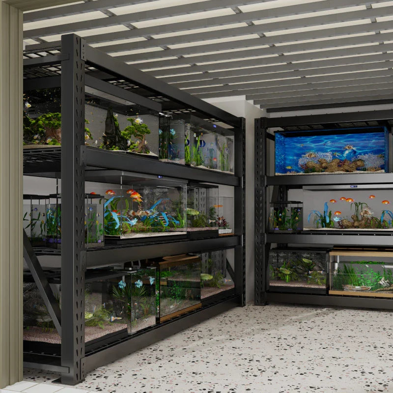 【🔥Factory Direct Clearout Sale🔥】shelves 4-Tier Industrial Storage Rack 77.2"W 8500LBS Shelves with Metal Heavy Duty Garage Shelving Adjustable Shelving for Warehouse, Industrial, basement, Laboratory