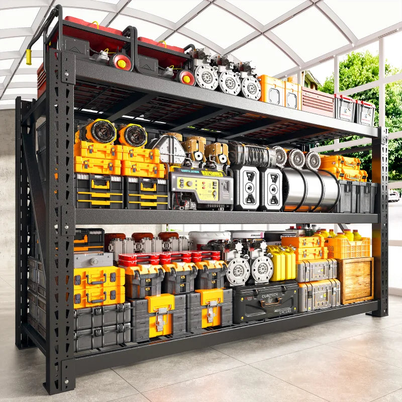 【🔥Factory Direct Clearout Sale🔥】68"W Industrial Storage Shelving 7014LBS Garage Shelving with 2338LBS Per Shelf Gymnasium Storage Rack for Garage, Basement, Warehouse, Industrial