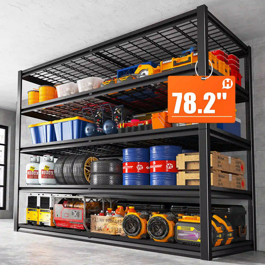 【🔥Factory Direct Clearout Sale🔥】55.2"W Heavy Duty Garage Shelving 5 Tiers Storage Shelves 3000LBS Pantry Rust-Proof Industrial Shelving for Warehouse, Basement & Commercial