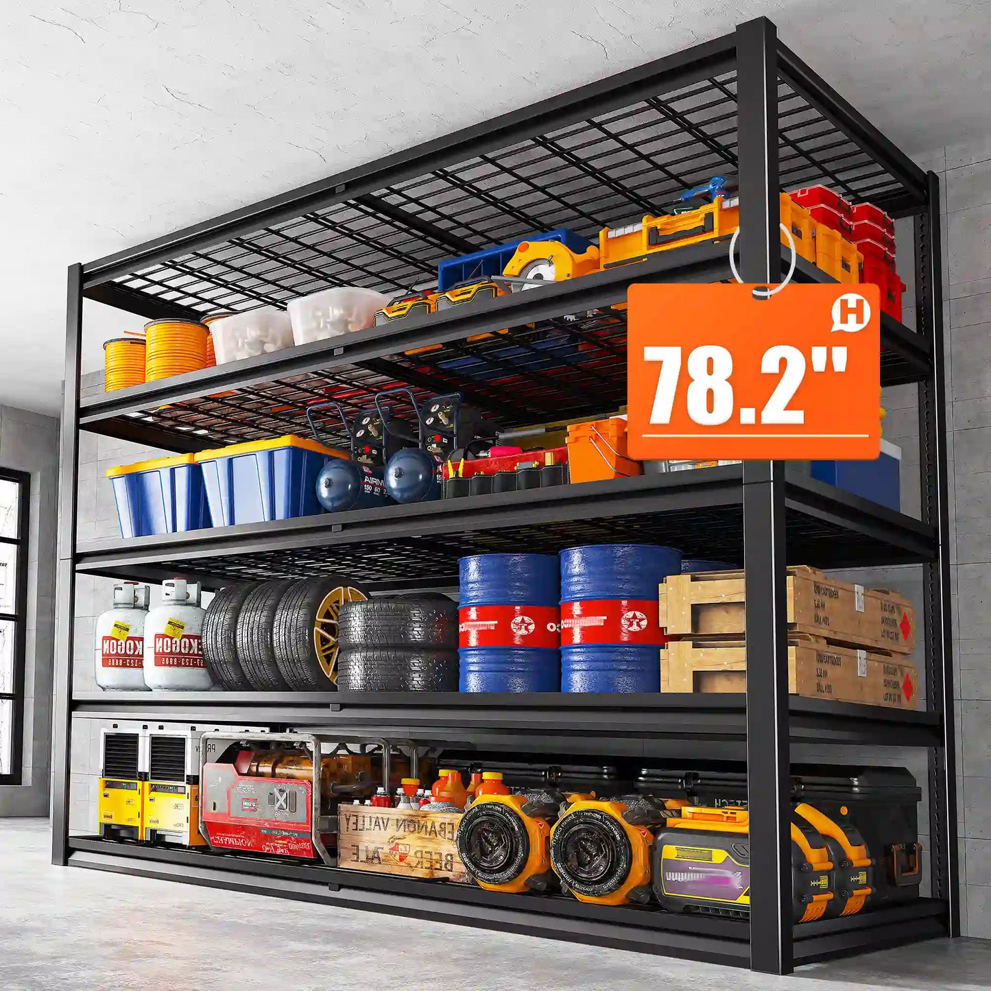 【🔥Factory Direct Clearout Sale🔥】2 Packs 3000LBS Garage Shelving 5 Tier Rust-Proof Adjustable Industrial Shelving  Metal Storage Shelves Easy Assembly 10 Minutes