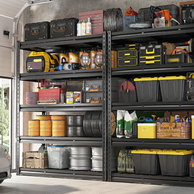 【🔥Factory Direct Clearout Sale🔥】Garage Shelving 48"W x 72"H  5-Tier Storage Shelves 3000 LBS  Heavy Duty Shelving Adjustable for Garage, Basement, Warehouse