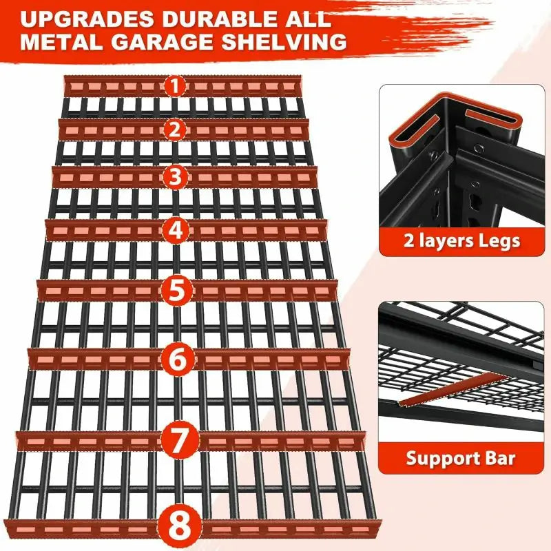 【🔥Factory Direct Clearout Sale🔥】2 Packs 3000LBS Garage Shelving 5 Tier Rust-Proof Adjustable Industrial Shelving  Metal Storage Shelves Easy Assembly 10 Minutes